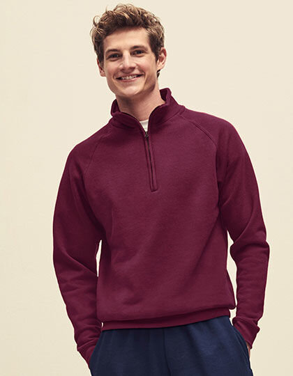 Classic Zip Neck Sweat, Fruit of the Loom 62-114-0 // F382N