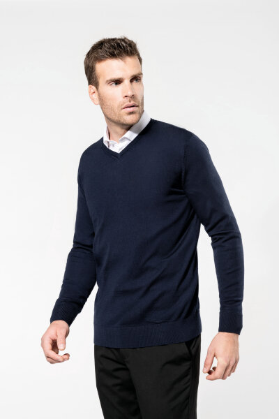 Merino-Herrenpullover Mit V-Ausschnitt, Kariban Premium PK910 // KBP910