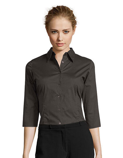 Women&acute;s Stretch-3/4-Sleeve Blouse Effect, SOL&acute;S 17010 // L631