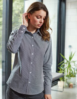 Women´s Microcheck (Gingham) Long Sleeve Cotton...