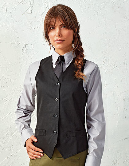 Women&acute;s Hospitality Waistcoat, Premier Workwear PR621 // PW621