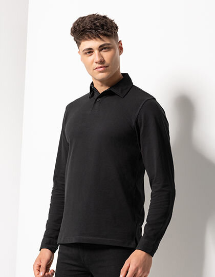 Men&acute;s Long Sleeved Stretch Polo, SF Men SF044 // SFM44