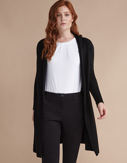 Ladies&acute; Longline Open Cardigan, Henbury H719 // W719