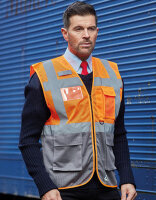 Hi-Vis Top Cool Recycled Open Mesh Executive Waistcoat,...