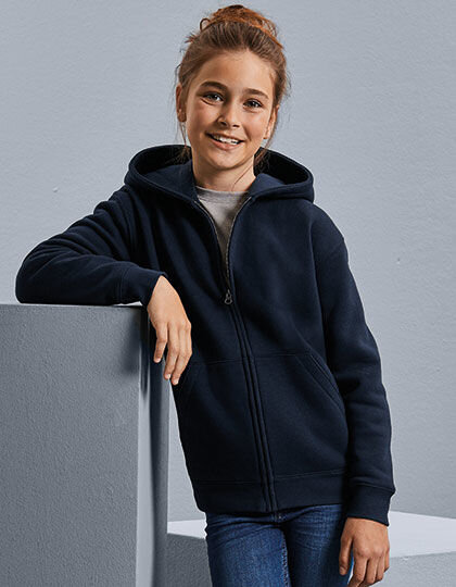 Kids&acute; Authentic Zipped Hooded Sweat, Russell R-266B-0 // Z266K