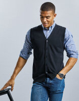 Men´s V-Neck Sleeveless Knitted Cardigan, Russell...