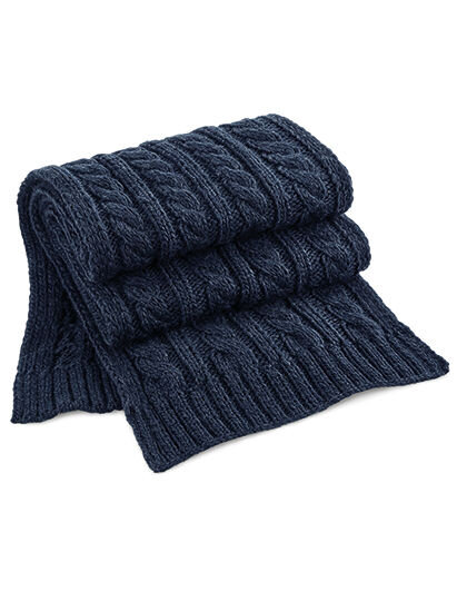 Cable Knit Melange Scarf, Beechfield B499 // CB499