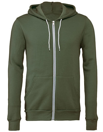 Unisex Poly-Cotton Fleece Full-Zip Hoodie, Canvas 3739 // CV3739