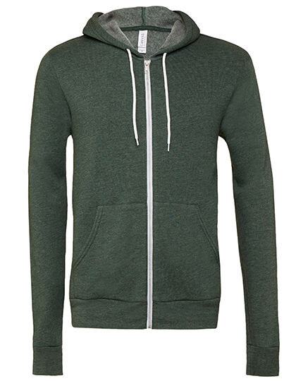 Unisex Poly-Cotton Fleece Full-Zip Hoodie, Canvas 3739 // CV3739