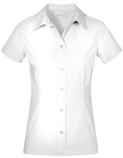 Women&acute;s Poplin Shirt Short Sleeve, Promodoro 6305 // E6305