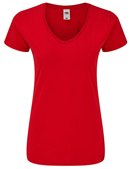 Ladies&acute; Iconic 150 V Neck T, Fruit of the Loom 61-444-0 // F274