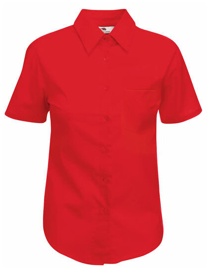 Ladies&acute; Short Sleeve Poplin Shirt, Fruit of the Loom 65-014-0 // F703