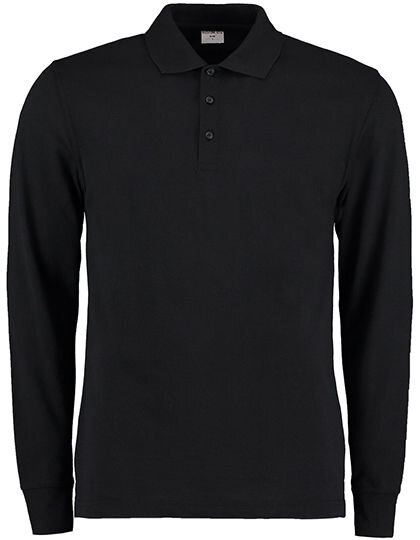 Men&acute;s Classic Fit Piqu&eacute; Polo Shirt Long Sleeve, Kustom Kit KK430 // K430