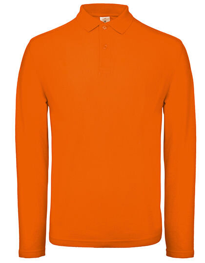 Men&acute;s Long Sleeve Polo ID.001, B&amp;C PUI12 // BCPUI12