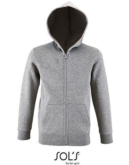 Kids&acute; Zip Hoodie Stone, SOL&acute;S 02092 // L02092