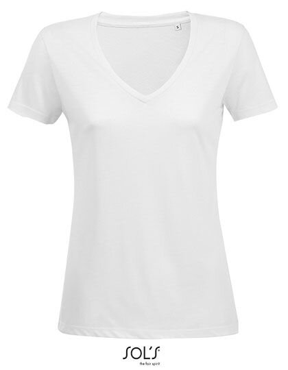 Women&acute;s Flowy V-Neck T-Shirt Motion, SOL&acute;S 03098 // L03098