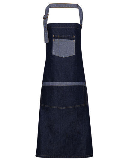 Domain Contrast Denim Bib Apron, Premier Workwear PR127 // PW127