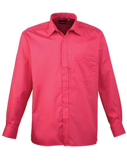 Men&acute;s Poplin Long Sleeve Shirt, Premier Workwear PR200 // PW200