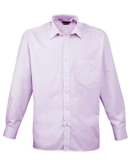 Men&acute;s Poplin Long Sleeve Shirt, Premier Workwear PR200 // PW200