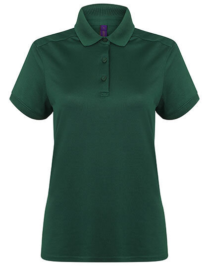 Ladies&acute; Slim Fit Stretch Polo Shirt + Wicking Finish, Henbury H461 // W461