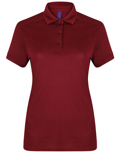 Ladies&acute; Slim Fit Stretch Polo Shirt + Wicking Finish, Henbury H461 // W461