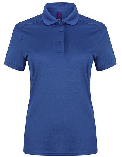 Ladies&acute; Slim Fit Stretch Polo Shirt + Wicking Finish, Henbury H461 // W461