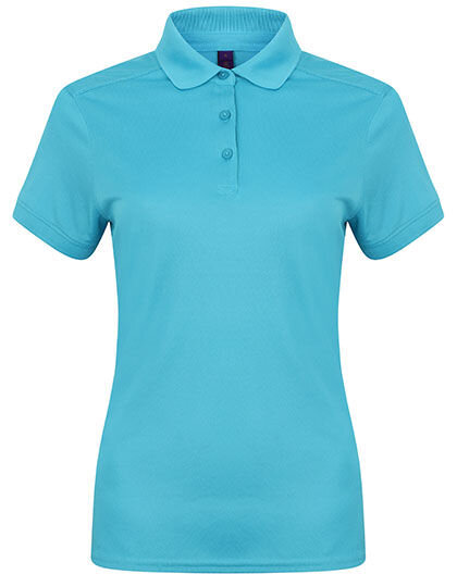 Ladies&acute; Slim Fit Stretch Polo Shirt + Wicking Finish, Henbury H461 // W461