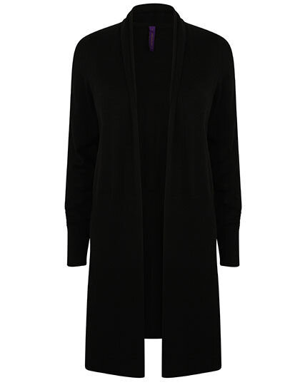 Ladies&acute; Longline Open Cardigan, Henbury H719 // W719