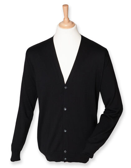 Men&acute;s Lightweight V-Neck Cardigan, Henbury H722 // W722