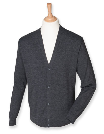 Men&acute;s Lightweight V-Neck Cardigan, Henbury H722 // W722