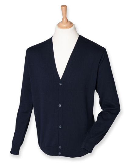 Men&acute;s Lightweight V-Neck Cardigan, Henbury H722 // W722