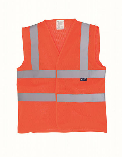 Hi-Vis Top Cool Recycled Open Mesh Waistcoat, YOKO HVW120 // YK120