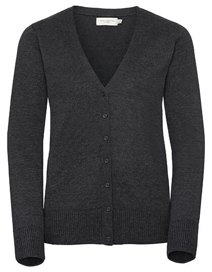 Ladies&acute;&nbsp;V-Neck Knitted Cardigan, Russell Collection R-715F-0 // Z715F