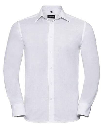 Men&acute;s Long Sleeve Tailored Oxford Shirt, Russell Collection R-922M-0 // Z922