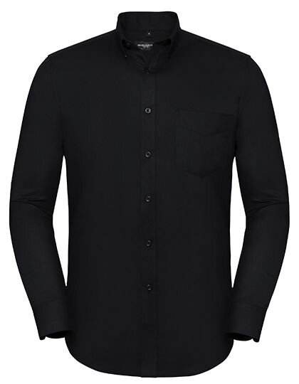 Men&acute;s Long Sleeve Tailored Button-Down Oxford Shirt, Russell Collection R-928M-0 // Z928