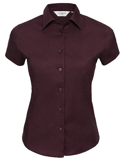 Ladies&acute; Short Sleeve Fitted Stretch Shirt, Russell Collection R-947F-0 // Z947F