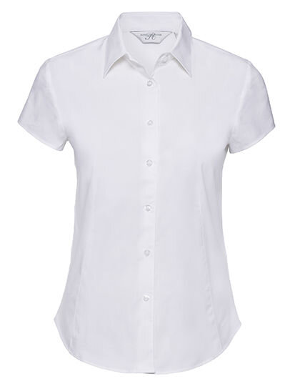 Ladies&acute; Short Sleeve Fitted Stretch Shirt, Russell Collection R-947F-0 // Z947F