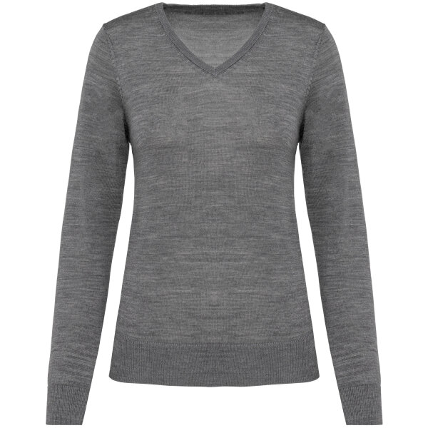 Merino-Damenpullover Mit V-Ausschnitt, Kariban Premium PK911 // KBP911