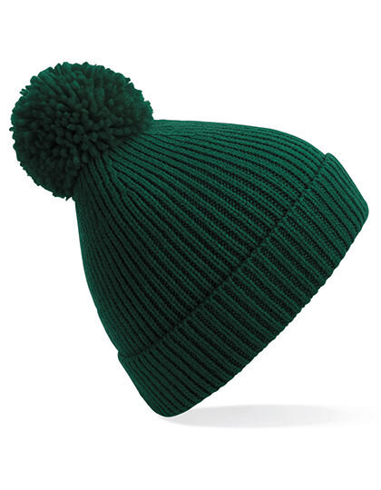 Engineered Knit Ribbed Pom Pom Beanie, Beechfield B382 // CB382