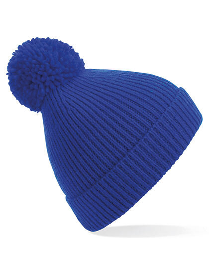 Engineered Knit Ribbed Pom Pom Beanie, Beechfield B382 // CB382